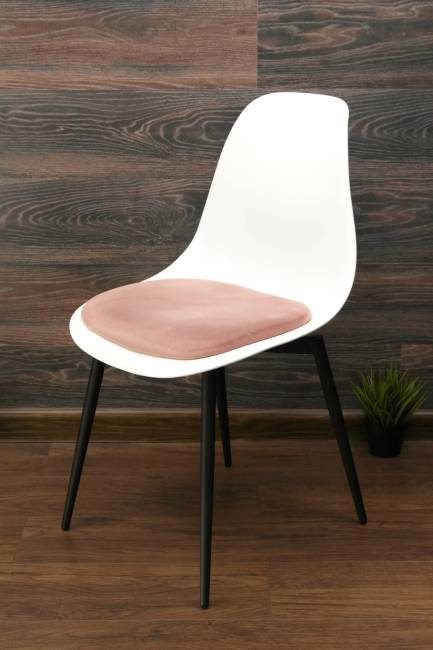 Стул Туссе чёрный /белый, розовый