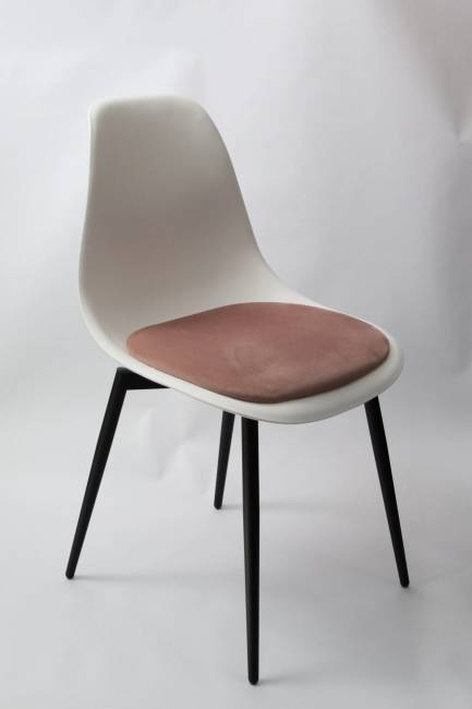 Стул Туссе чёрный /белый, розовый