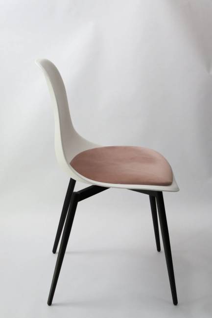 Стул Туссе чёрный /белый, розовый