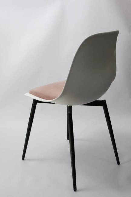 Стул Туссе чёрный /белый, розовый