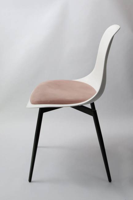 Стул Туссе чёрный /белый, розовый