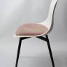 Стул Туссе чёрный /белый, розовый