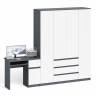 Стол компьютерный МС-1 правый и шкаф МШ1600 Мори цвет графит/белый