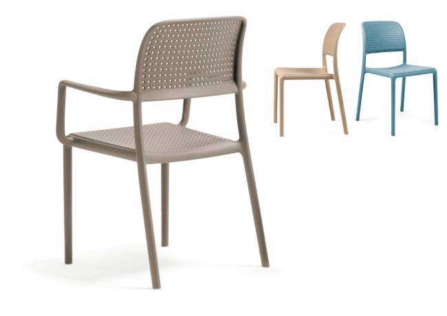 Стул пластиковый Bora Bistrot голубой 490х540х830 мм