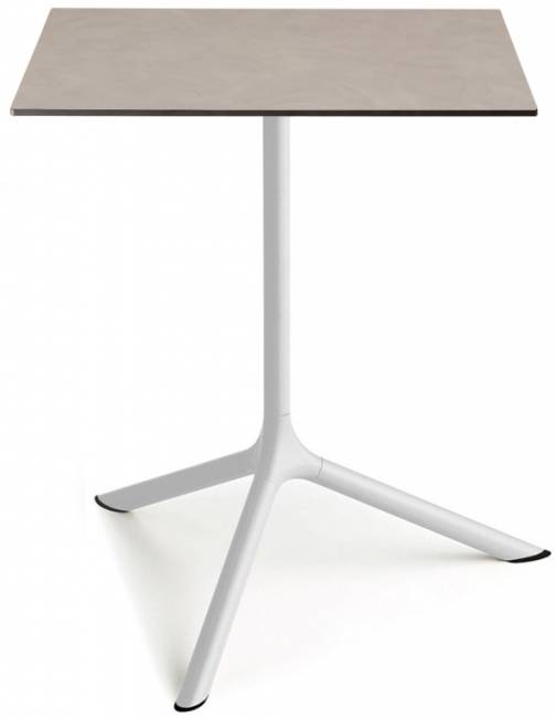 Стол ламинированный обеденный Tripe Maxi белый, тортора шпатель 700х700х740 мм