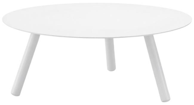 Столик металлический кофейный Bahamas белый Ø900х350 мм