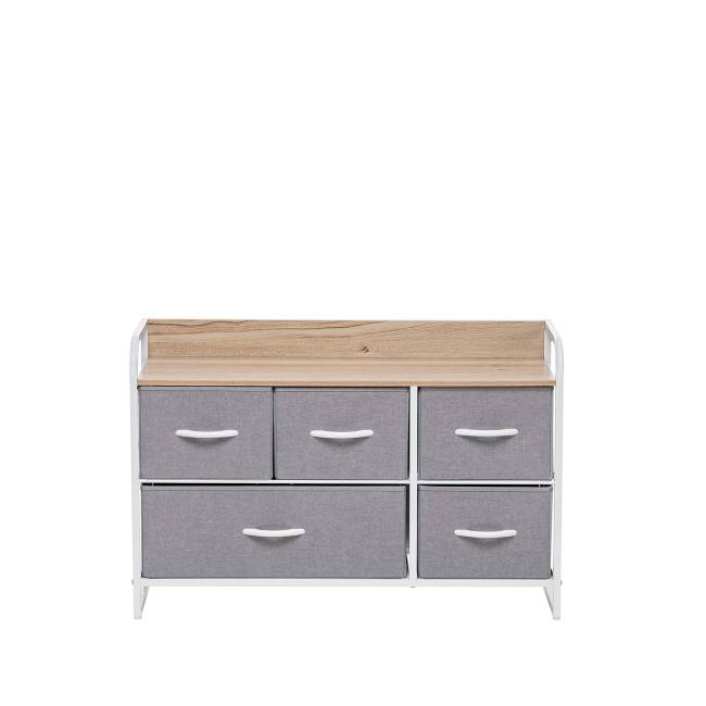 Комод Leset Ноа широкий, Каркас Белый, Светло-серый Белый Светло-серый Комод Leset Ноа широкий, Каркас Белый, Светло-серый Белый Светло-серый