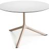 Столик ламинированный кофейный Tripe Maxi тортора, белый Ø800х510 мм