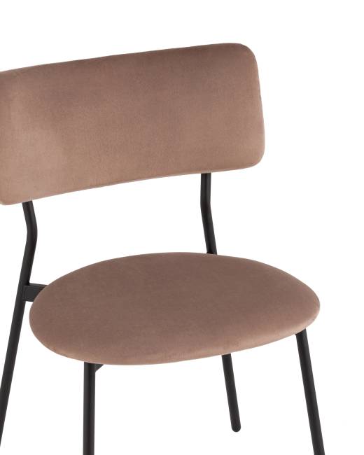 Стул Амелия велюр коричневый