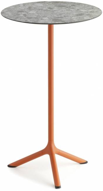 Стол ламинированный барный Tripe терракотовый, зернистый Ø600х1100 мм