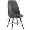 Стул DikLine 327 поворотный M14 серый, ножки черные