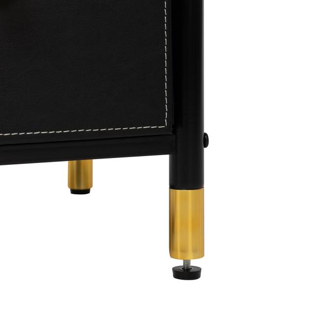 Комод Leset Нирита/Хайди узкий 4 ящика Чёрный Чёрный