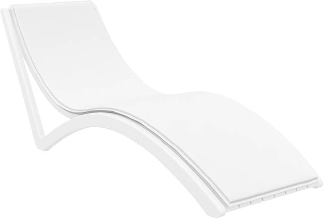 Матрас для шезлонга Slim белый 2040х620х30 мм