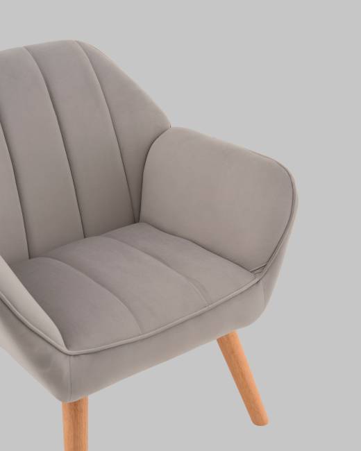 Кресло Руди серебристый