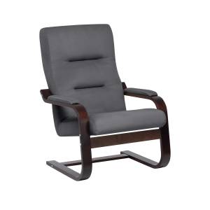 Кресло Leset Оскар Орех текстура V32 серый