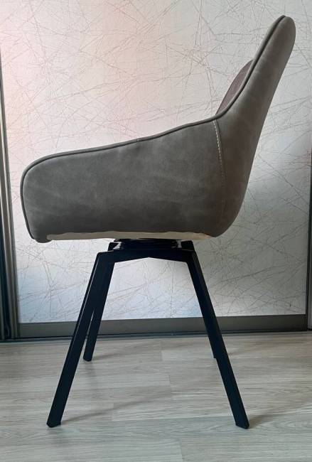 Стул Boston коричневая искусственная замша, с поворотным механизмом