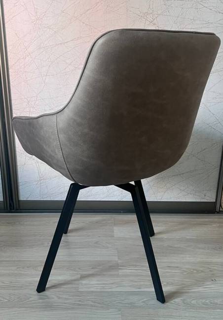 Стул Boston коричневая искусственная замша, с поворотным механизмом