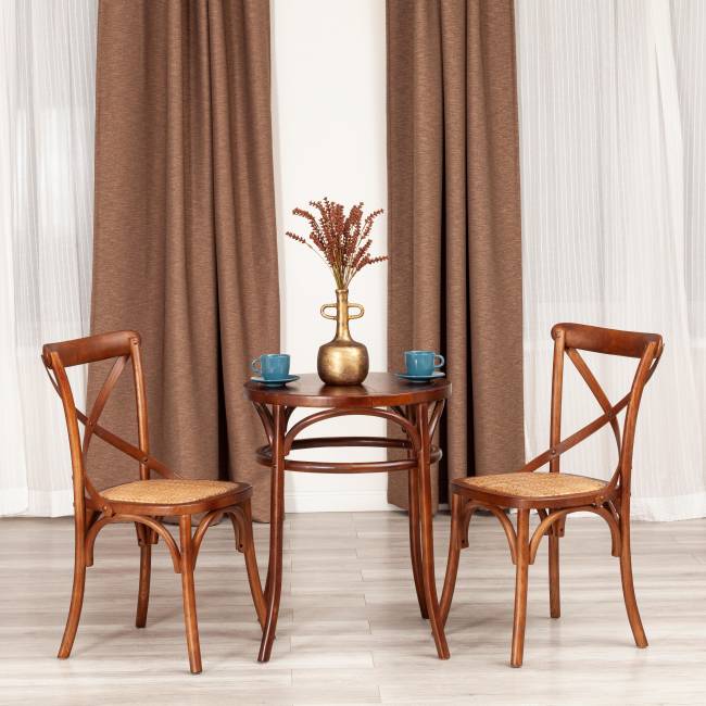 Стол Тонет/Thonet (мод.T9151) дерево вяз, 60х75см, темный орех №5 Темный Орех (№5) дерево вяз