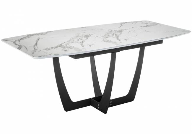 Обеденная группа Лиара темно-коричневый / оливковый / белый мрамор / графит