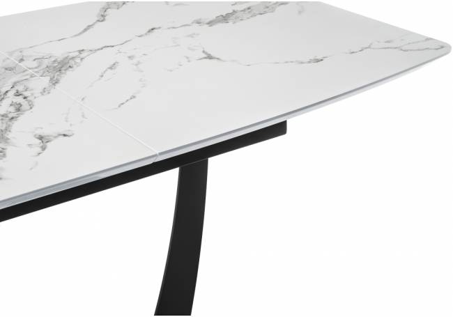 Обеденная группа Лиара темно-коричневый / оливковый / белый мрамор / графит