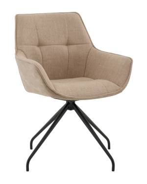 Кресло вращающееся Кимберли рогожка/замша бежевый