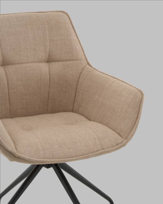 Кресло вращающееся Кимберли рогожка/замша бежевый