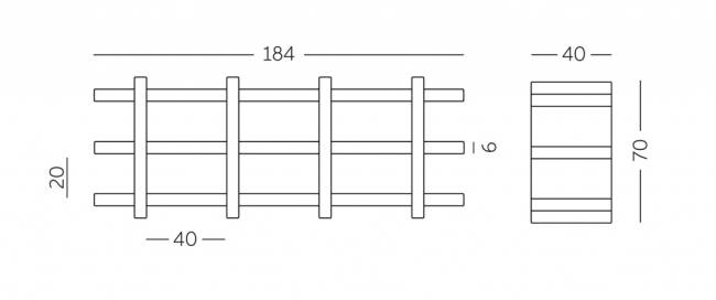 Стеллаж книжный пластиковый Booky 4 Standard 1840х400х700 мм