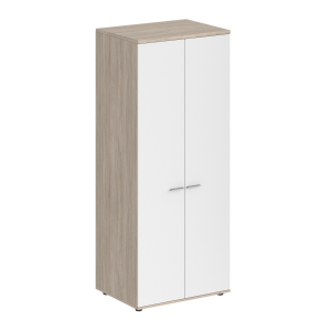 SG.822.WH.OL / Гардероб 800х600х1955, з.ст HDF / корпус: белый; фасады: дуб светлый