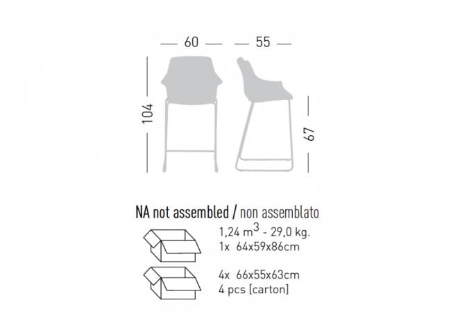 Кресло полубарное с обивкой More ST 66 600х550х1140 мм