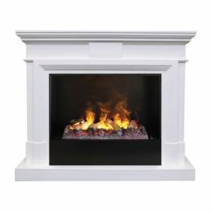 3D-электрокамин Marco 26 WT с очагом 3D Cassette 630 + Black вставка