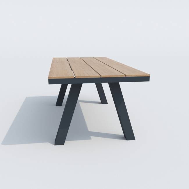 Обеденная группа MIRRA SOLA каркас карбон / стол поливуд 180 / текстилен серый