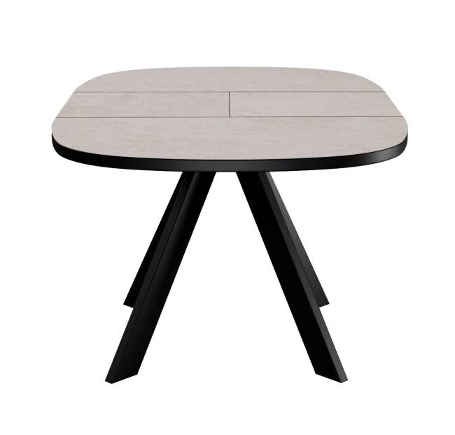 Стол DikLine B110 Хромикс белый/опоры черные Стол DikLine B110 Хромикс белый/опоры черные