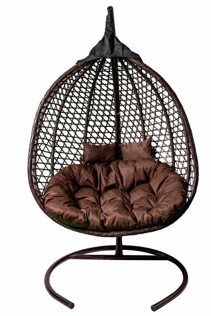 Кресло подвесное двойное Фиджи, коричневый