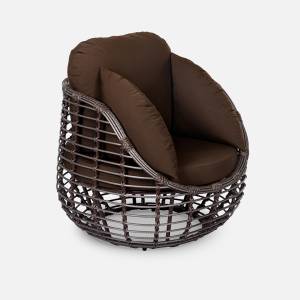 Кресло Lotus (с упаковкой) Шоколад Металлик, RAL 8017, Jamaica brown