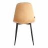 Стул BREEZE (mod. JSC-58) Велюр/металл , 44 х 53 х 86 см, brown (коричневый) HLR12 / черный (Комплект из 4 шт.) коричневый Велюр/металл