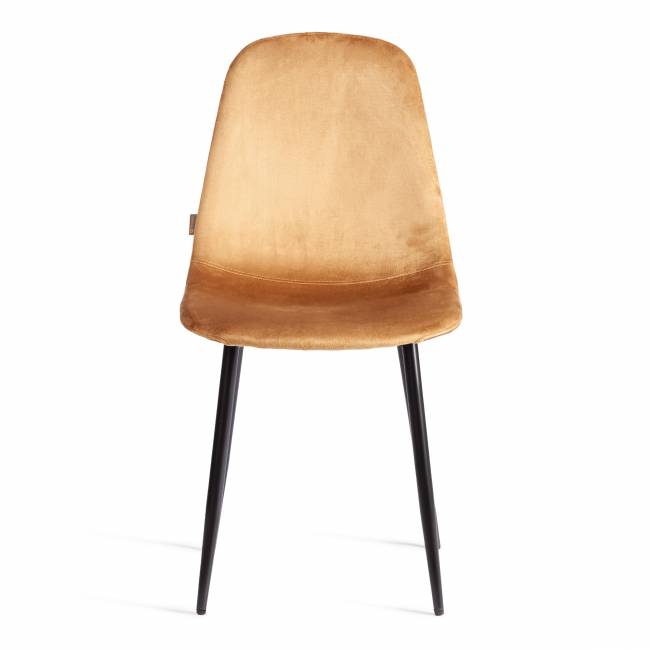 Стул BREEZE (mod. JSC-58) Велюр/металл , 44 х 53 х 86 см, brown (коричневый) HLR12 / черный (Комплект из 4 шт.) коричневый Велюр/металл