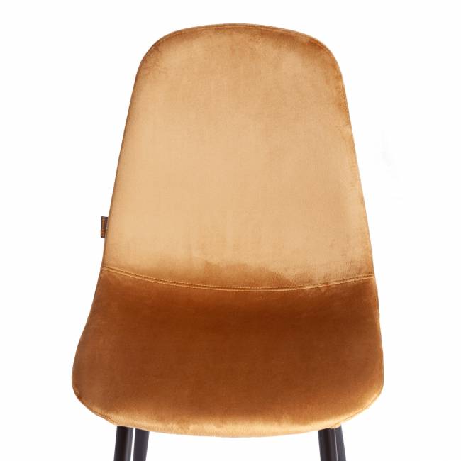 Стул BREEZE (mod. JSC-58) Велюр/металл , 44 х 53 х 86 см, brown (коричневый) HLR12 / черный (Комплект из 4 шт.) коричневый Велюр/металл