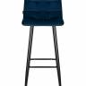 Стул барный DOBRIN NICOLE, черные матовые ножки, темно-синий велюр (108-95)