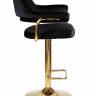 Стул барный DOBRIN CHARLY GOLD, черный велюр (MJ9-101)