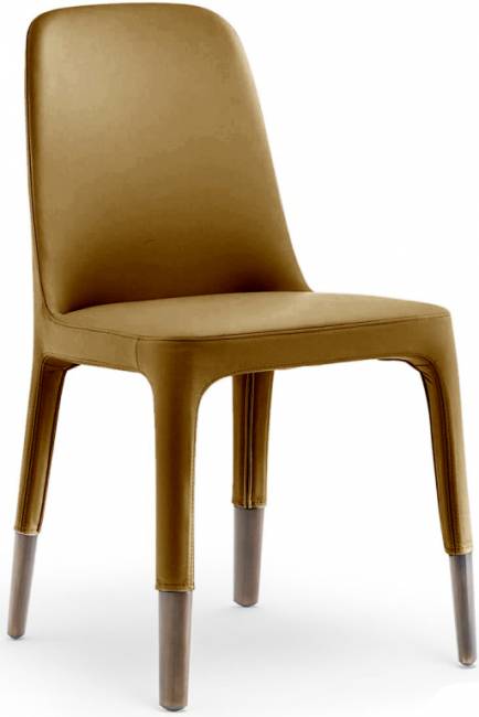 Стул дизайнерский Ester матовая бронза, светло-коричневый 480х540х850 мм