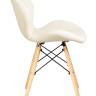 Набор 4 шт Стул обеденный DOBRIN BUTTERFLY, ножки светлый бук, цвет сиденья кремовый