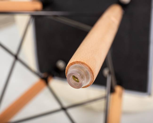 Набор 4 шт Стул обеденный DOBRIN BUTTERFLY, ножки светлый бук, цвет сиденья кремовый