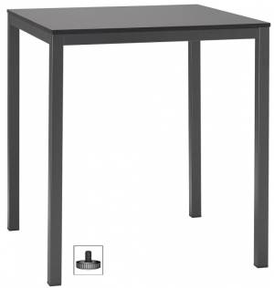Стол ламинированный обеденный Mirto антрацит 700х700х750 мм
