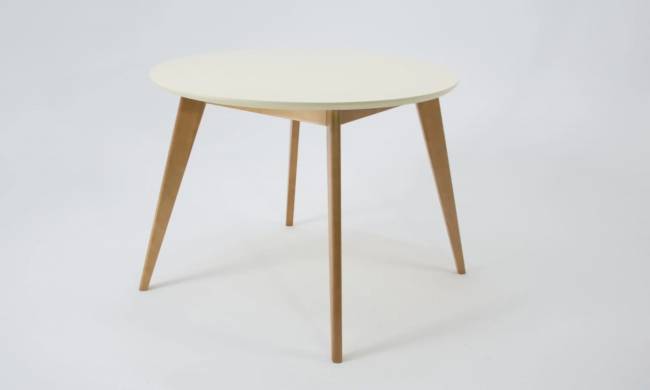 Стол Сканди К 100 натур/слоновая кость со стульями Франк натур Стол Сканди К 100 натур/слоновая кость со стульями Франк натур