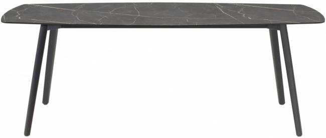 Стол ламинированный Squid черный, черный мрамор Сахара 2090х1080х730 мм