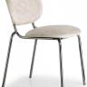 Стул металлический c обивкой Si-Si Bold черный никель, бежевый 620х530х800 мм