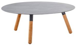 Столик металлический кофейный Bahamas натуральный, антрацит Ø900х350 мм