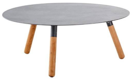 Столик металлический кофейный Bahamas натуральный, антрацит Ø900х350 мм