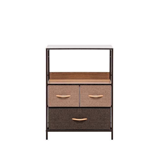 Комод Leset Локи 3 ящ., Коричневый Коричневый Бежевый, светло-коричневый, темно-коричневый