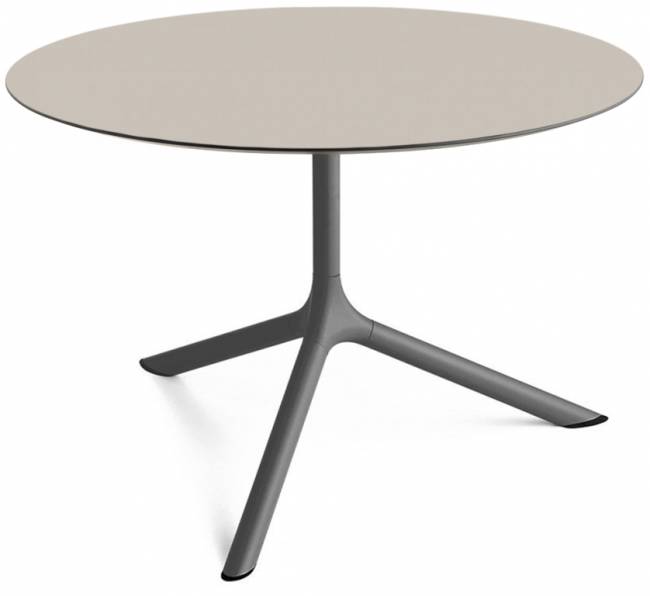 Столик ламинированный кофейный Tripe Maxi антрацит, тортора Ø800х510 мм